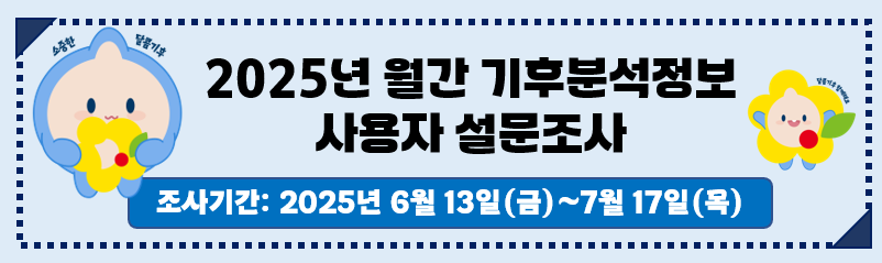 2025년 월간 기후분석정보 사용자 설문조사
